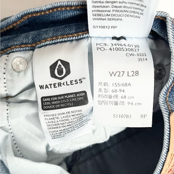 Levi’s Wedgie Straight Blue Women's Jeans Size 27 - Picture 3 of 5